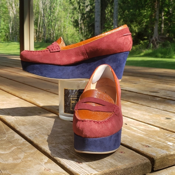 Anthropologie Shoes - Pilcro and the Letterpress colorblock wedge